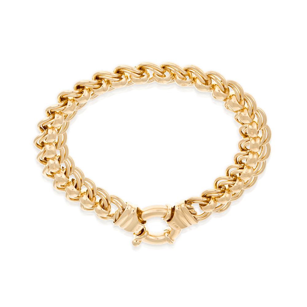 Double Roller Euro Bracelet in 9ct Yellow Gold - Wallace Bishop