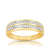 Double Row Diamond Band in 9t Yellow Gold TGW 0.15ct - Wallace Bishop