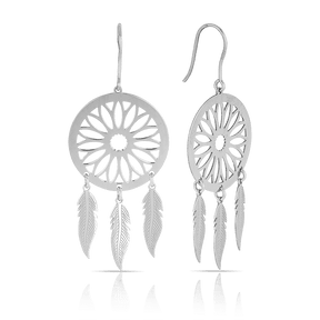 Dreamcatcher Earrings in Sterling Silver - Wallace Bishop