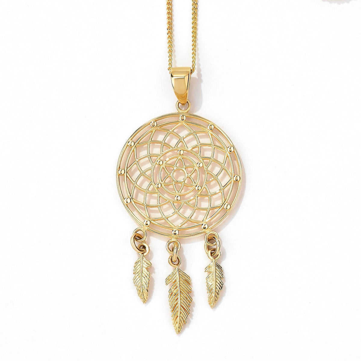 Dreamcatcher Pendant in 9ct Yellow Gold - Wallace Bishop