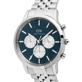 Daniel Wellington Iconic Chronograph Arch 5-Link Arctic Panda Silver