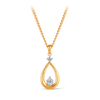 Drop Illusion & Claw Set Diamond Pear Pendant in 9ct Yellow and White Gold - Wallace Bishop