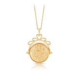 Embossed Spinner Locket in 9ct Yellow Gold - Wallace Bishop