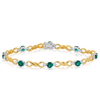 Emerald and Diamond Bracelet in 9ct Yellow and White Gold - Wallace Bishop