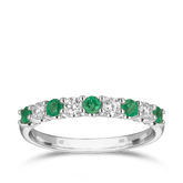 Emerald & Diamond Ring in 18ct White Gold - Wallace Bishop