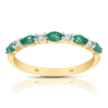 Emerald & Diamond Ring in 9ct Yellow Gold - Wallace Bishop