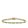 Emerald & Diamond Tennis Bracelet in 9ct Yellow Gold - Wallace Bishop