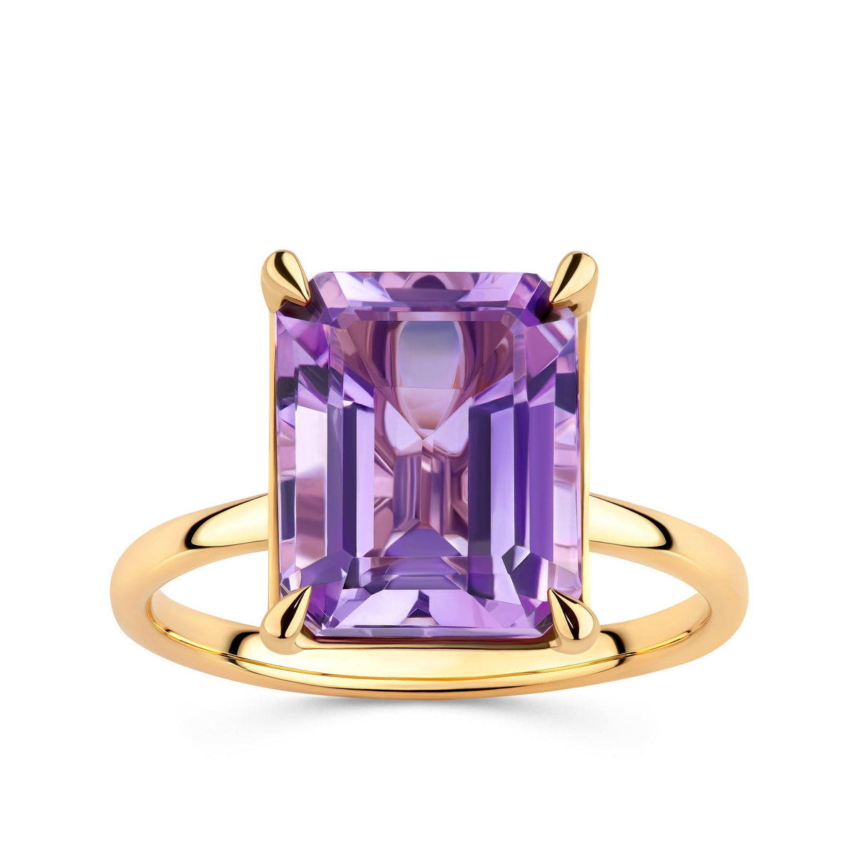 Emerald Cut Amethyst Cocktail Ring in 9ct Yellow Gold - Wallace Bishop