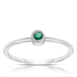 Emerald Stacker Ring in Sterling Silver - Wallace Bishop
