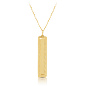 Engraveable Bar Pendant in 9ct Yellow Gold - Wallace Bishop