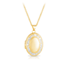 Engraved Oval Locket in 9ct Yellow Gold - Wallace Bishop