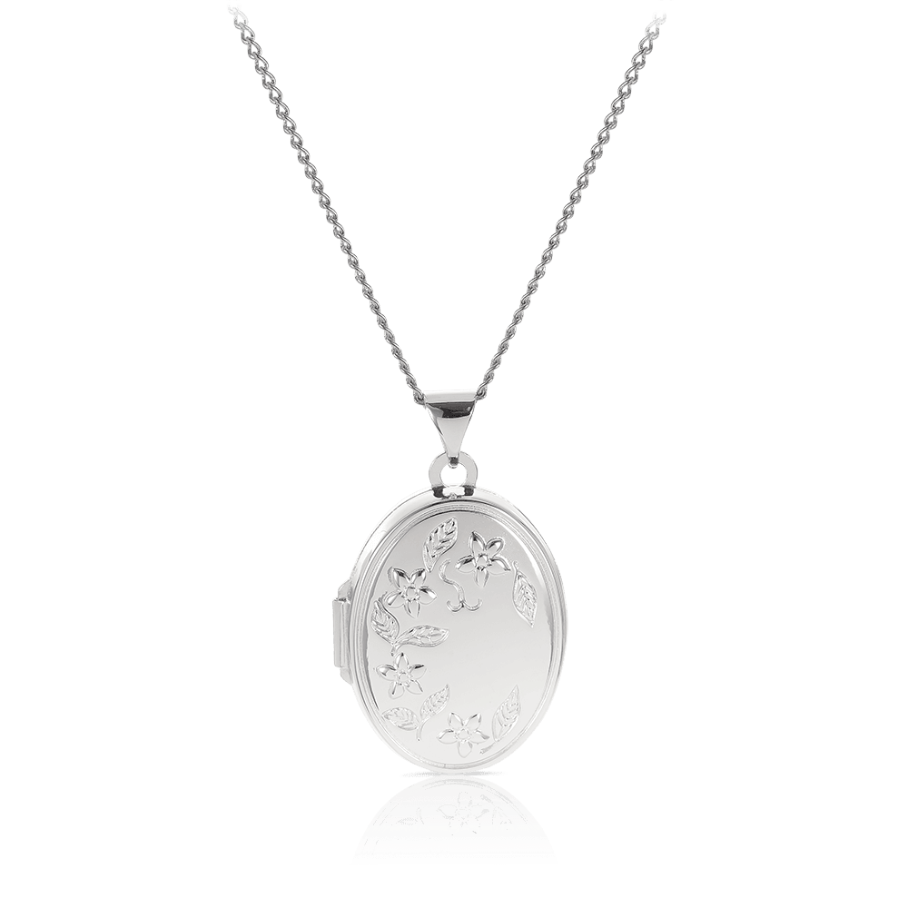 Engraved online silver locket