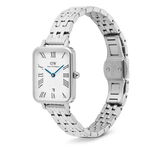 Daniel Wellington Quadro Roman Numerals Date 5-link Silver