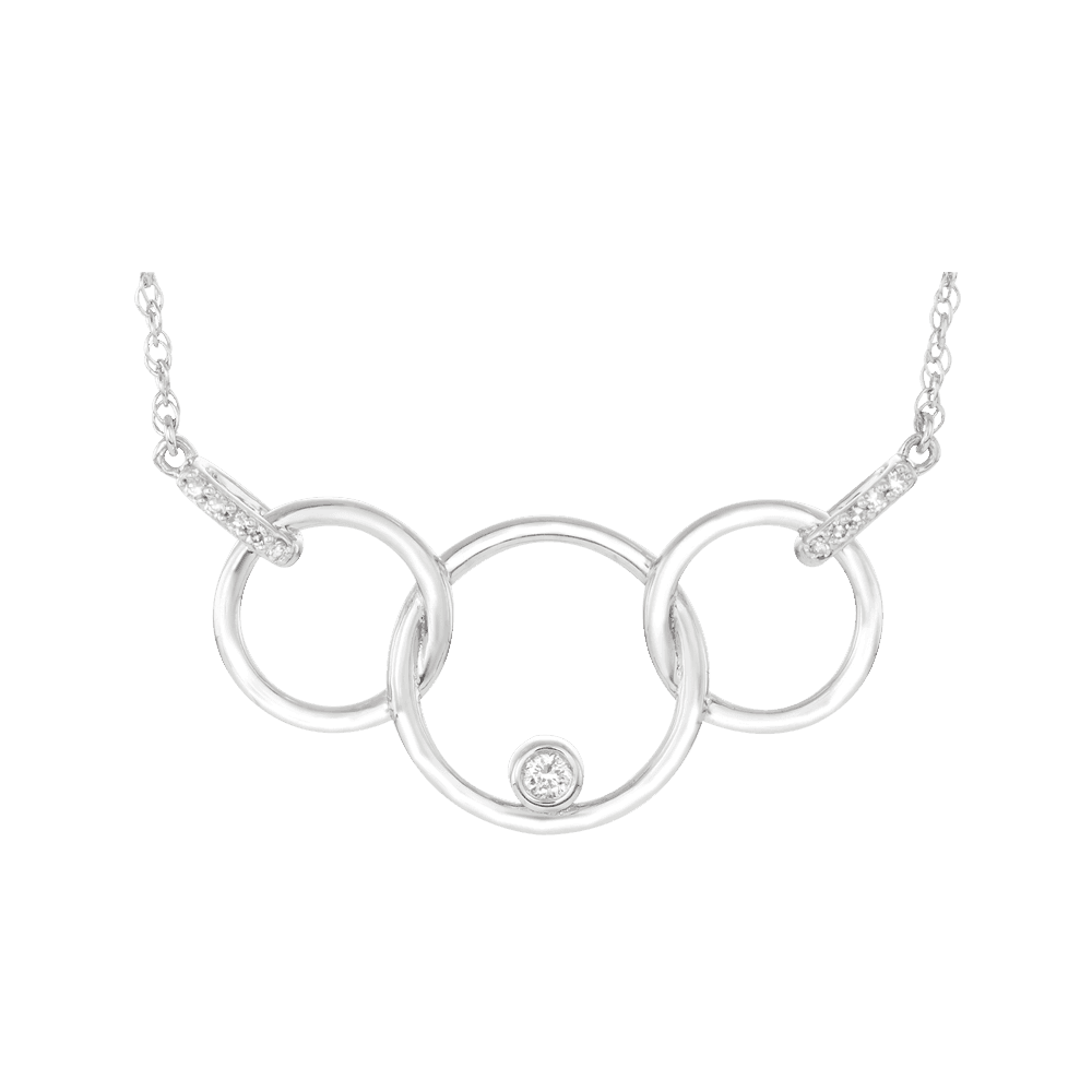 Eternal® Circle Diamond Necklace In Sterling Silver - Wallace Bishop