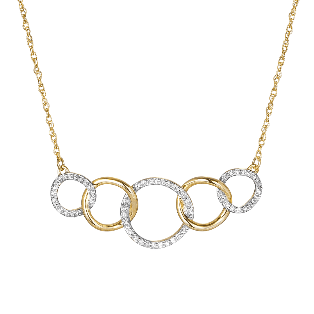 Eternal® Circle Diamond Necklace Set 9ct Yellow Gold - Wallace Bishop