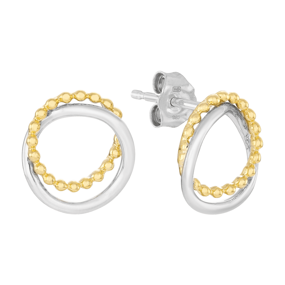 Eternal® Earrings Set 9ct Yellow Gold And Sterling Silver - Wallace Bishop