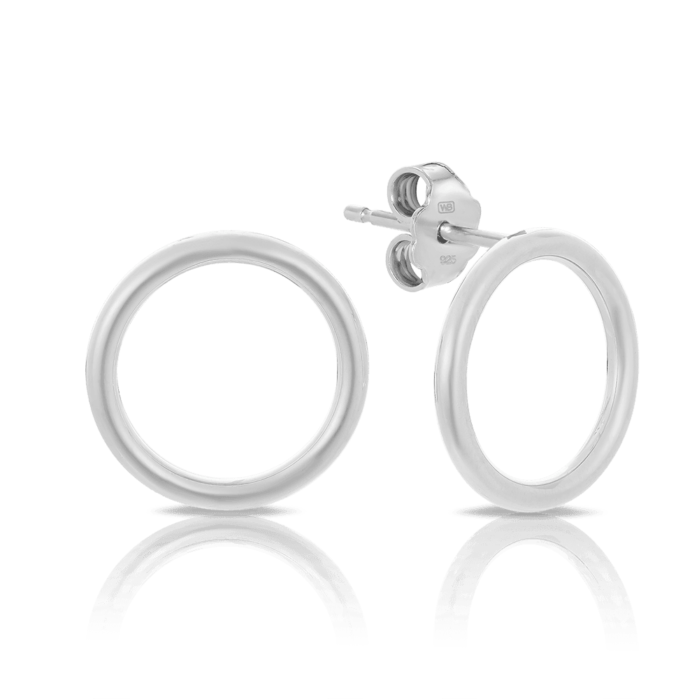 Eternal® Flat Circle Stud Earrings in Sterling Silver - Wallace Bishop