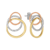 Eternal® Three Tone Diamond Earrings in 9ct Rose, White and Yellow Gold - Wallace Bishop