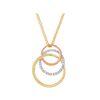 Eternal® Three Tone Diamond Pendant in 9ct Rose, White and Yellow Gold - Wallace Bishop