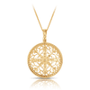 Fancy Circle Pendant in 9ct Yellow Gold - Wallace Bishop