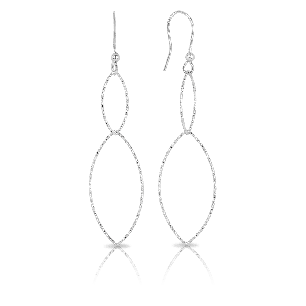 Fancy Drop Earrings made in Sterling Silver - Wallace Bishop