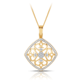 Fancy Filigree Diamond Pendant in 9ct Yellow Gold - Wallace Bishop