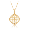 Fancy Filigree Diamond Pendant in 9ct Yellow Gold - Wallace Bishop