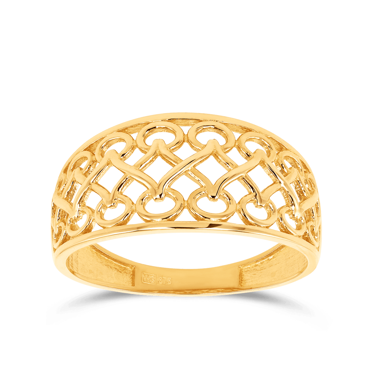 Fancy Pattern Ring in 9ct Yellow Gold - Wallace Bishop