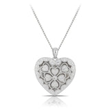 Filigree Heart Locket Pendant in Sterling Silver - Wallace Bishop