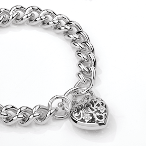 Silver locket online bracelet