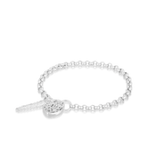 Filigree Heart Padlock Bracelet in Sterling Silver - Wallace Bishop