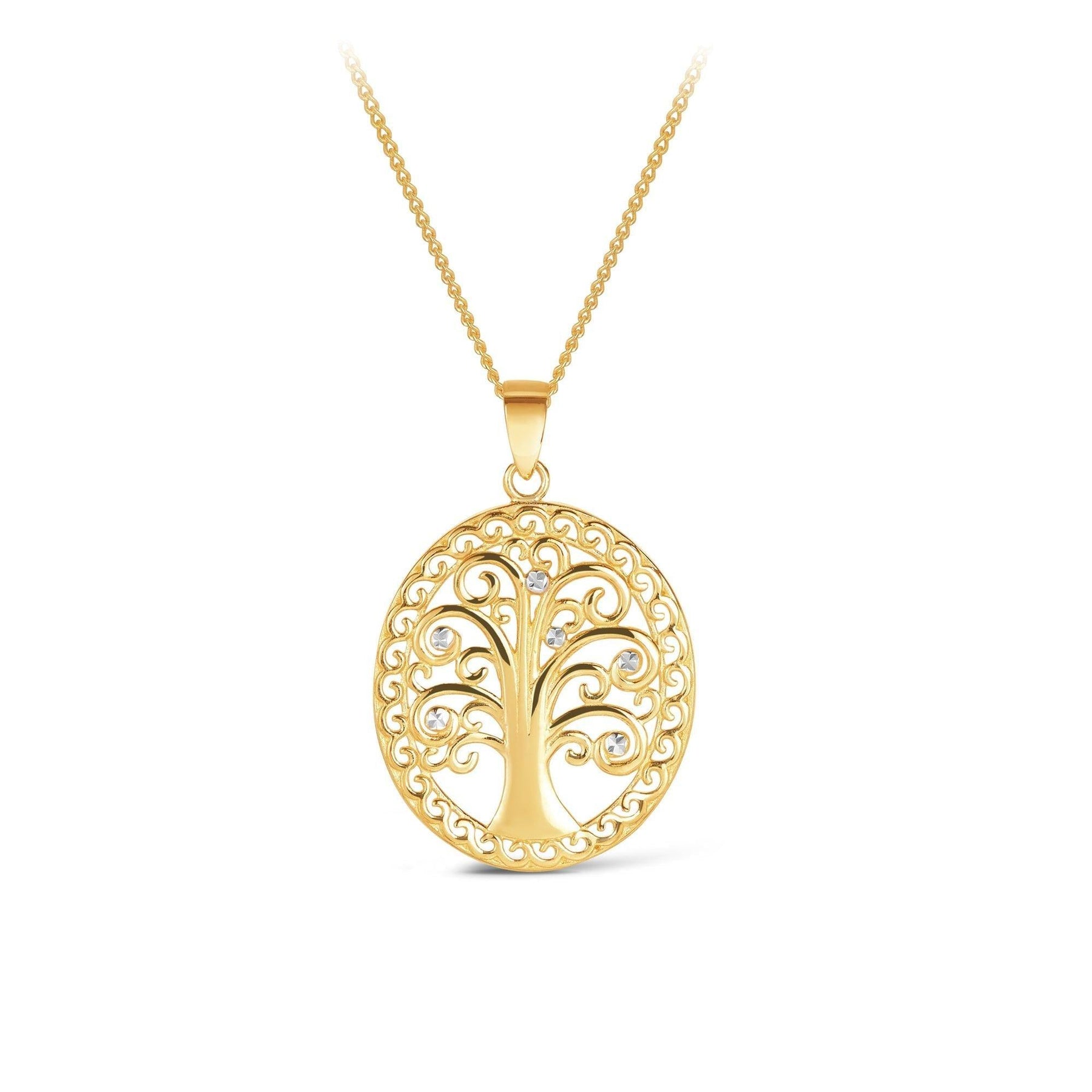 Filigree Tree of Life Pendant in 9ct Yellow Gold - Wallace Bishop