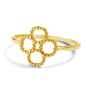 Flower Rope Ring in 9ct Yellow Gold - Wallace Bishop