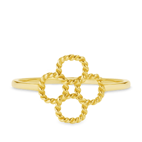 Flower Rope Ring in 9ct Yellow Gold - Wallace Bishop