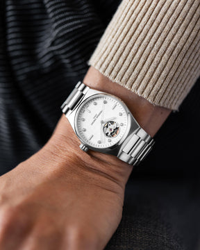 Frederique Constant Women's Stainless Steel Automatic Sport Watch Silver Diamond Dial - Wallace Bishop