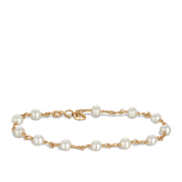 Freshwater Pearl & Diamond Bracelet in 9ct Yellow Gold - Wallace Bishop