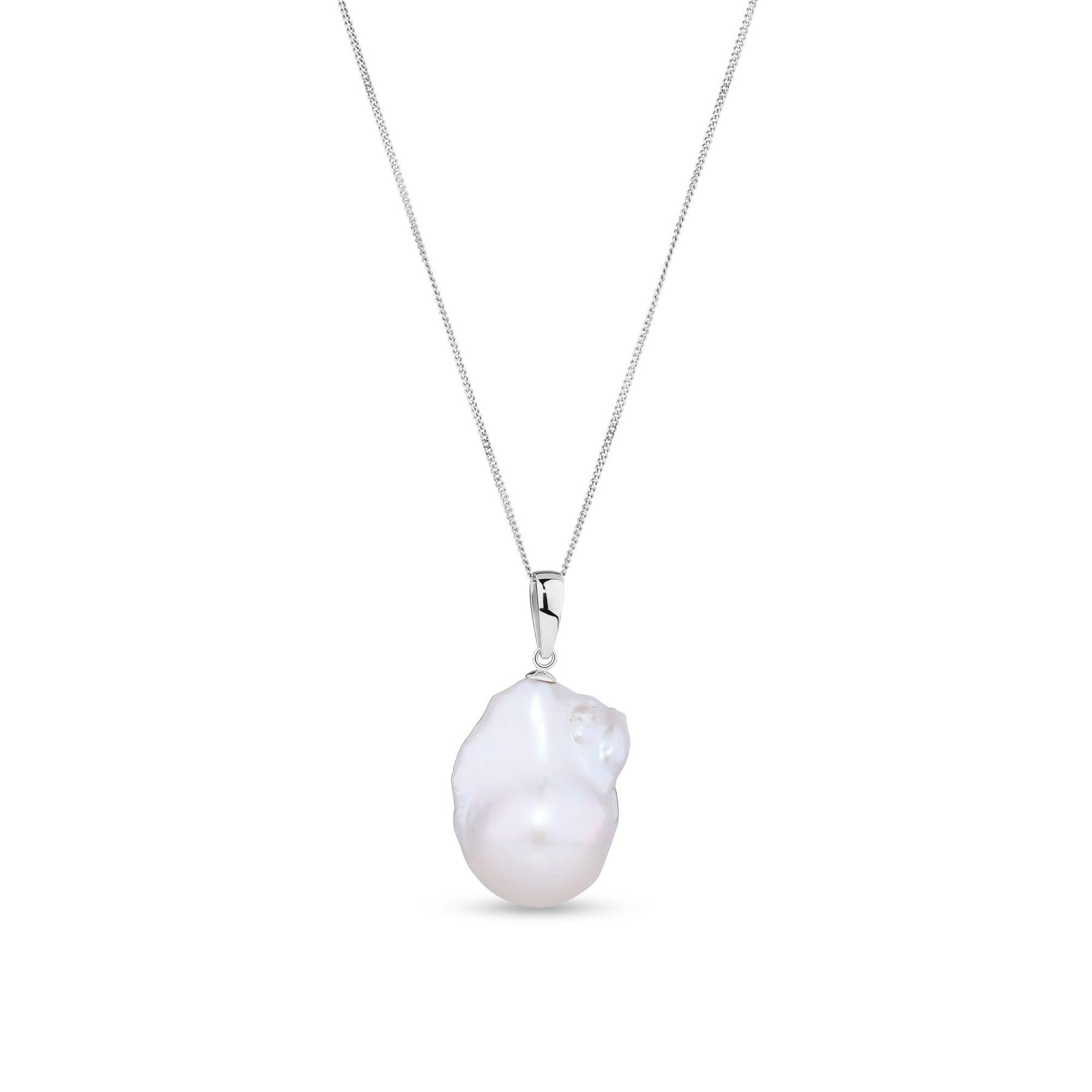 Freshwater Pearl Baroque Drop Pendant in Sterling Silver - Wallace Bishop