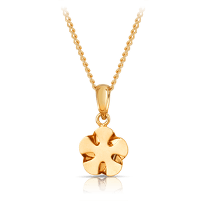 Freshwater Pearl Flower Pendant in 9ct Yellow Gold - Wallace Bishop