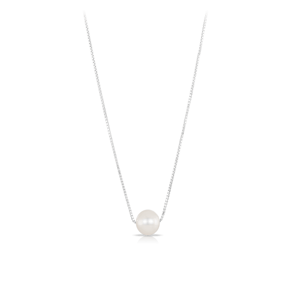 Freshwater Pearl Necklace in Sterling Silver - Wallace Bishop
