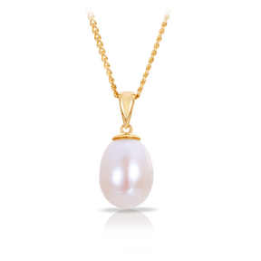 Freshwater Pearl Pendant in 9ct Yellow Gold - Wallace Bishop