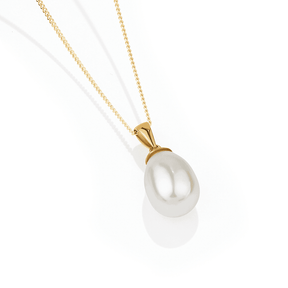 9ct Yellow Gold Freshwater Pearl Cage Pendant