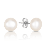 Freshwater Pearl Stud Earrings in Sterling Silver - Wallace Bishop