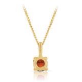 Garnet Round Pendant in 9ct Yellow Gold - Wallace Bishop