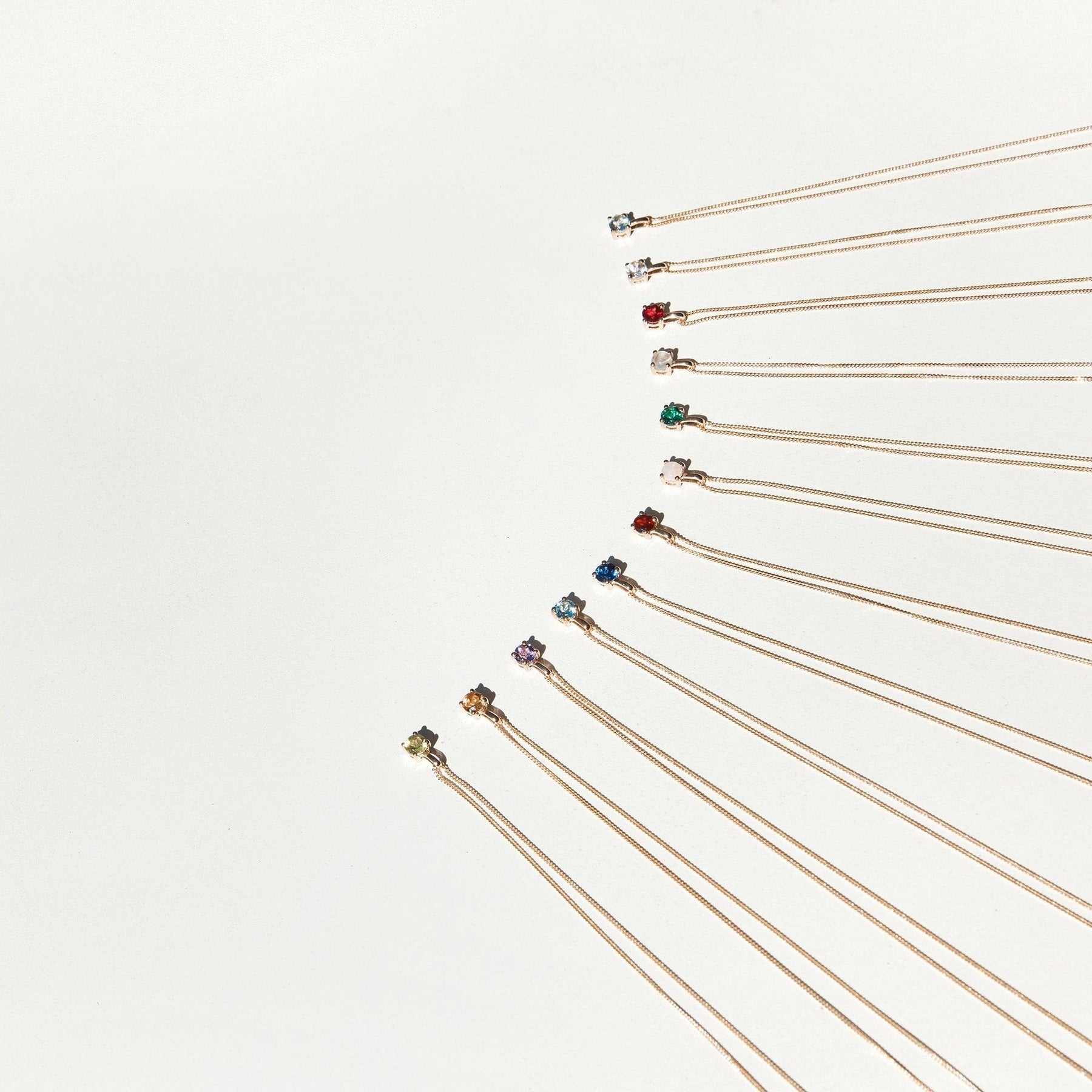 Garnet Round Pendant in 9ct Yellow Gold - Wallace Bishop