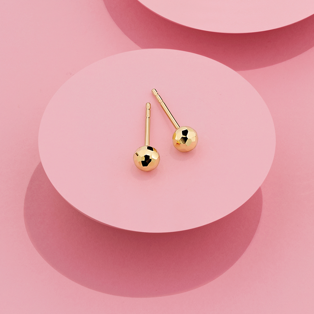 Ball Stud Earrings in 9ct Yellow Gold