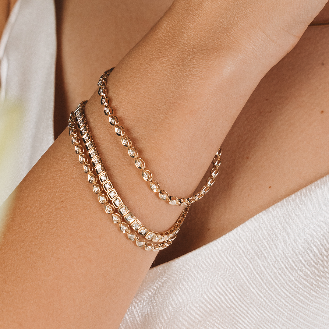 Tennis Bracelet, Yellow Gold | Kailis Jewellery