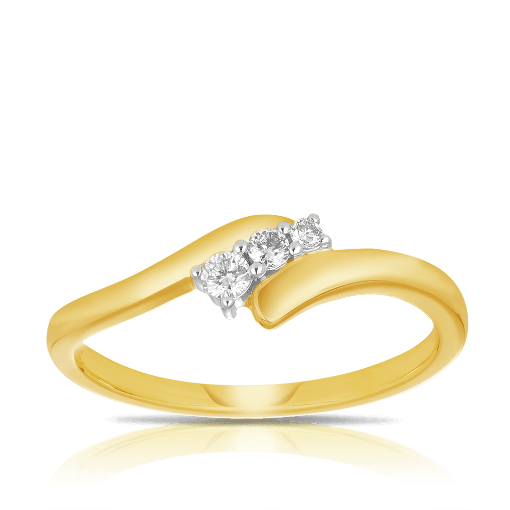 Graduated Diamond Dress Ring in 9ct Yellow Gold - Wallace Bishop