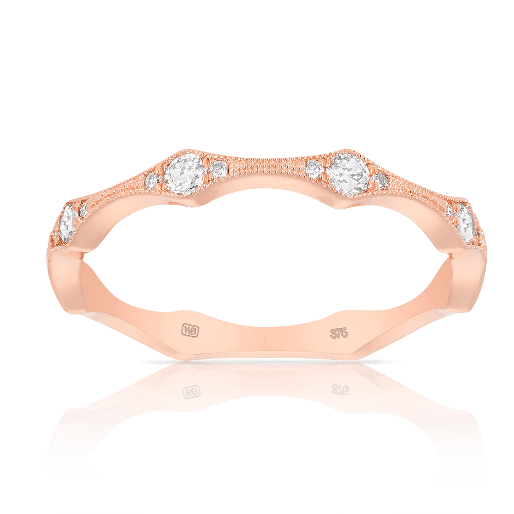 Grain Set Diamond Ring in 9ct Rose Gold - Wallace Bishop