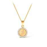 Guardian Angel Cubic Zirconia Pendant in 9ct Yellow Gold - Wallace Bishop