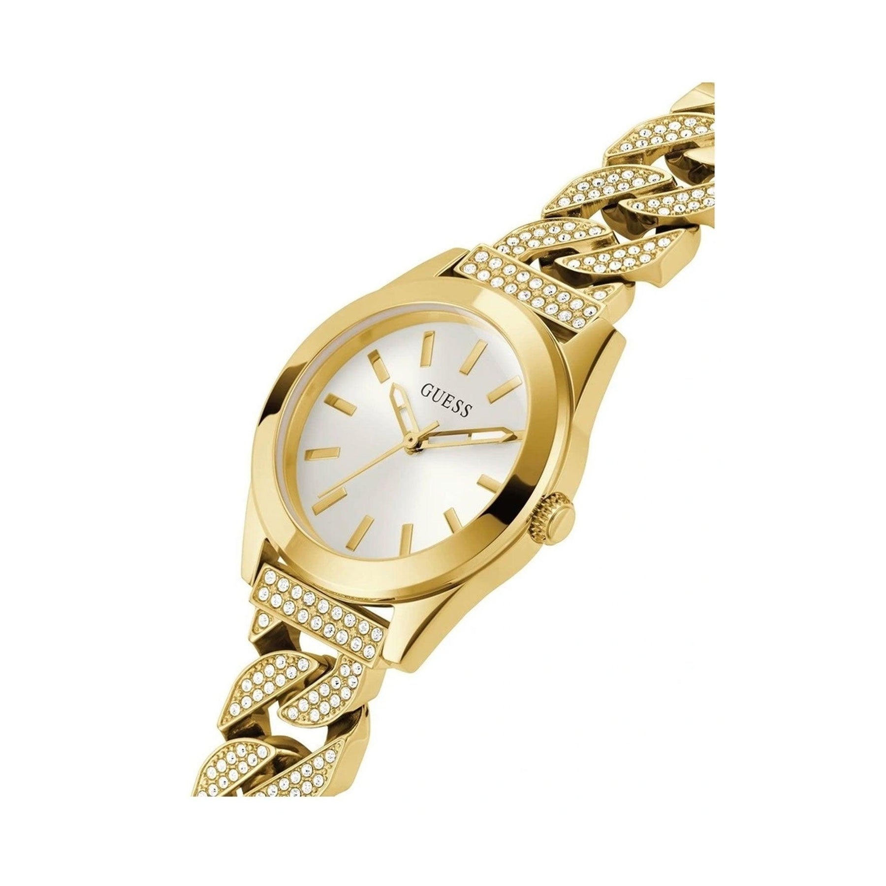 Guess Women's Crystal Beaded Gold-Tone Stainless Steel Bracelet Watch 30mm  - Gold | Hawthorn Mall